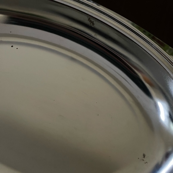 Glo Hill Canada Metal SS Serving Tray With Cherry Red Bakelite Handles - Picture 9 of 16